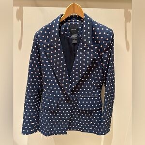 Smythe polkadot one button blazer